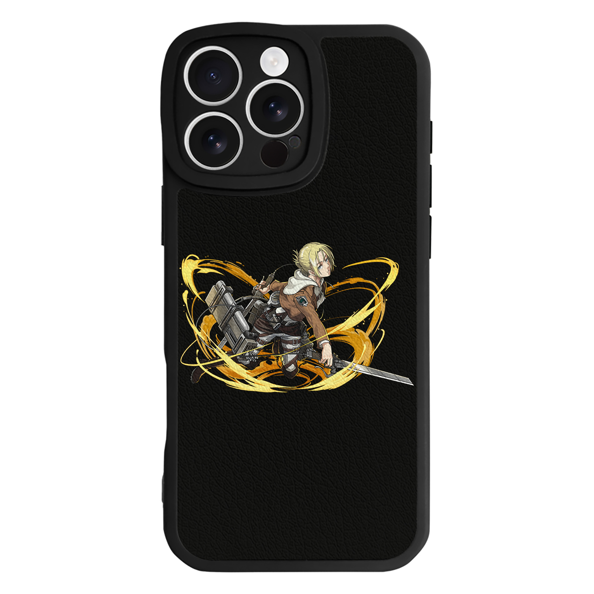 （画像用） 進撃の巨人 アニ・レオンハート Attack on Titan Annie Leonhart 【iPhone 16シリーズ対応】シリコンスマホケース（レザー調） 材質：シリコン